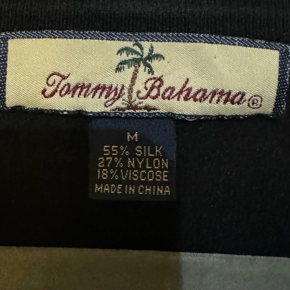 Tommy Bahama Men’s Black Pullover/sweater size Medium - Picture 3 of 7